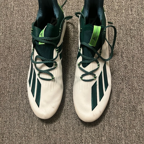 Adidas AdIzero Men’s Football Cleats Green/White Size 17 - Picture 9 of 9